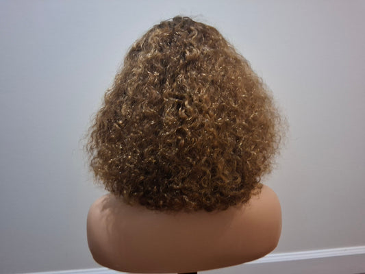 Fringe Curly machine Bob